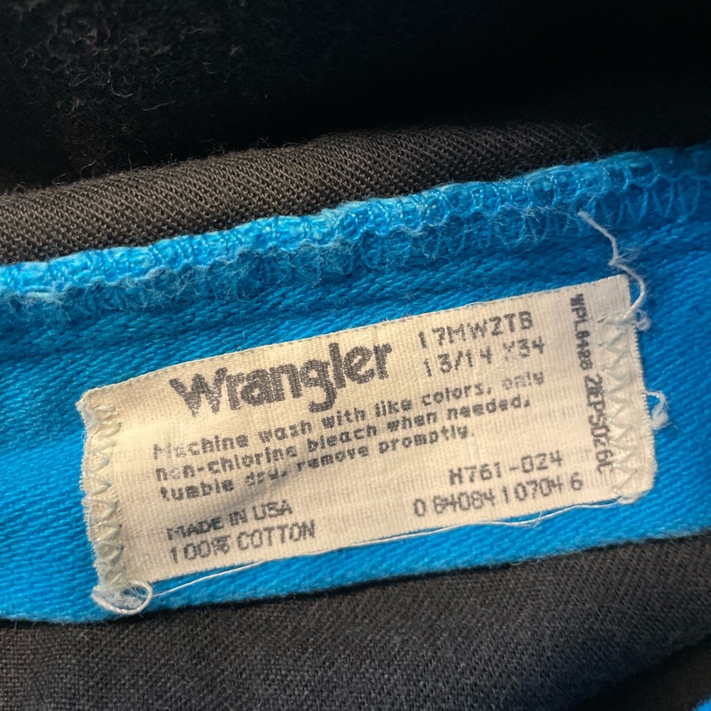 VTG Wrangler Bright Blue Turquoise 80’s-90’s high waist riding jeans - Picture 7 of 8
